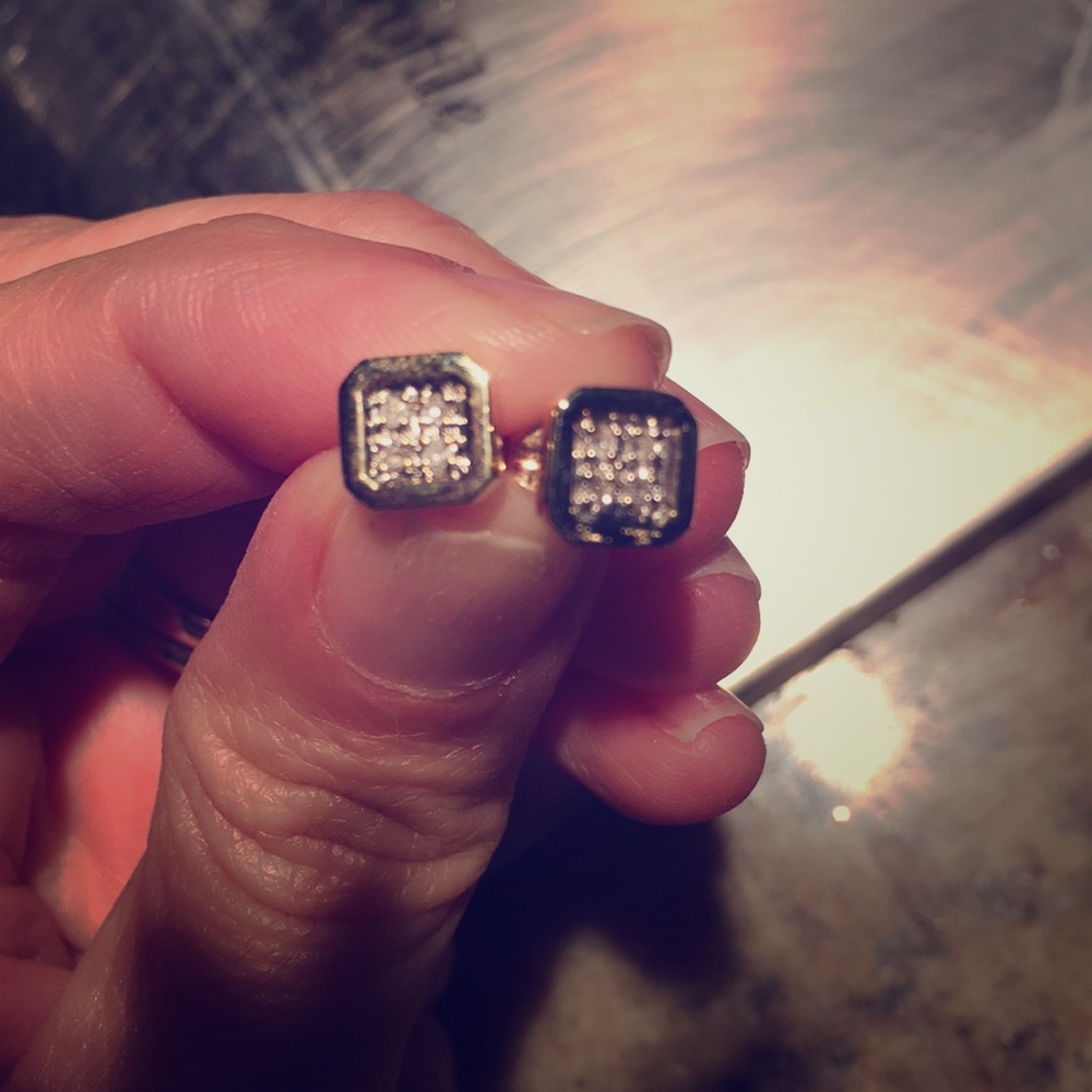 “ 💎 “ Diamomds. Real yellow gold diamond earrings